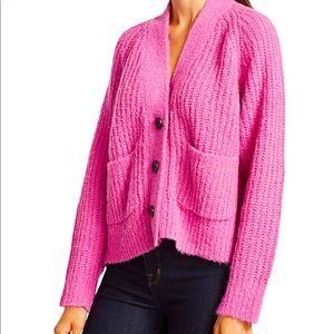 A.L.C most softest three button cardigan in pink